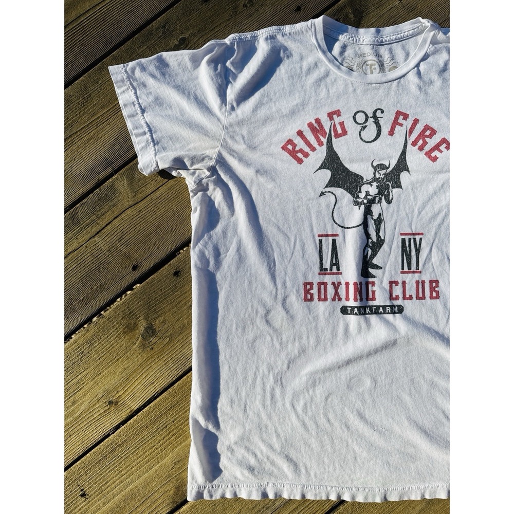 Tankfarm Ring Of Fire Boxing Club Devil Fight T Shirt Mens M USA Made - Picture 2 of 13